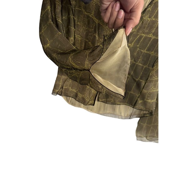 Herve Leger Paris Silk Blend Sheer Top Size US 6 - Picture 4 of 16